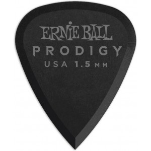Ernie Ball 9199 Prodigy Picks, 1.5mm Black, 6-Pack